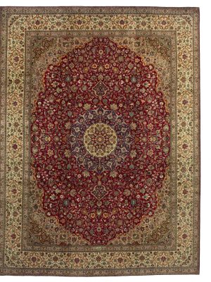 Persian Tabriz Hand Knotted Wool Rug 40 Raj 398×304 -...