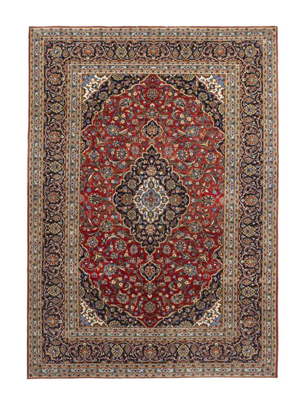 Kashan Lamb Wool Persian Rug Elegant (296×203)