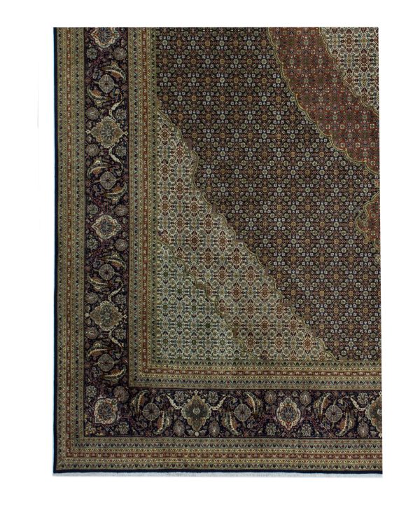 Persian Tabriz 60Raj Mahi Hand Knotted Rug Excellent Quality NZ Wool & Pure silk Weg Dye Iran(403×300)