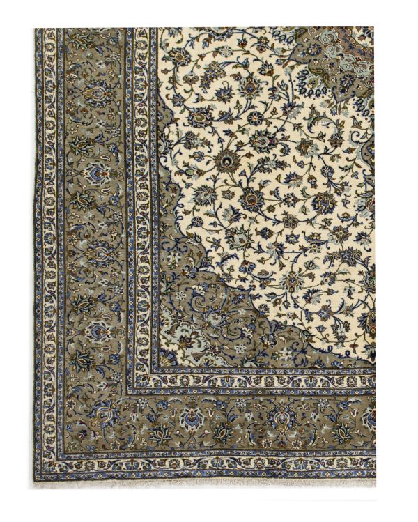 Persian Kashan Hand Knotted Neck lamb Wool Weg Dye Iran (361×260)cm