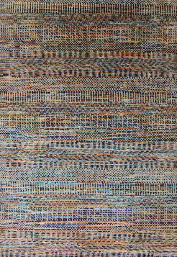 Wool and Bamboo Silk Hand Knotted Rug Multi Colour Weg Dye India (340×240)cm