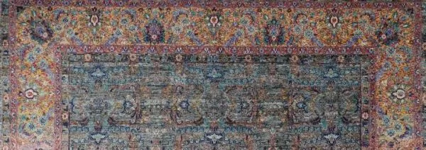 Saree Silk weg Dye India Sold(Rug 396 x 296)cm
