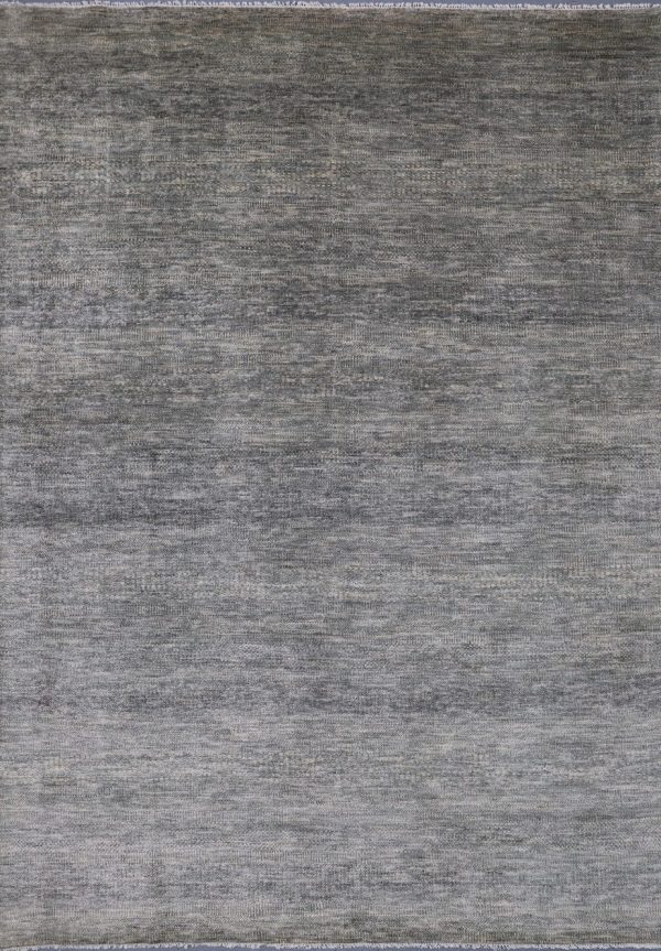 Contemporary Hand knotted Rug in Grey & Green Bamboo Silk and Wool *Bamboo Silk German Dye India(378×277)cm