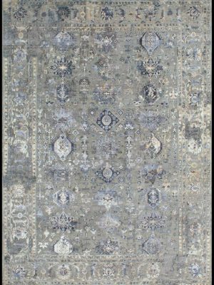 Pale Green Large Transitional Rug