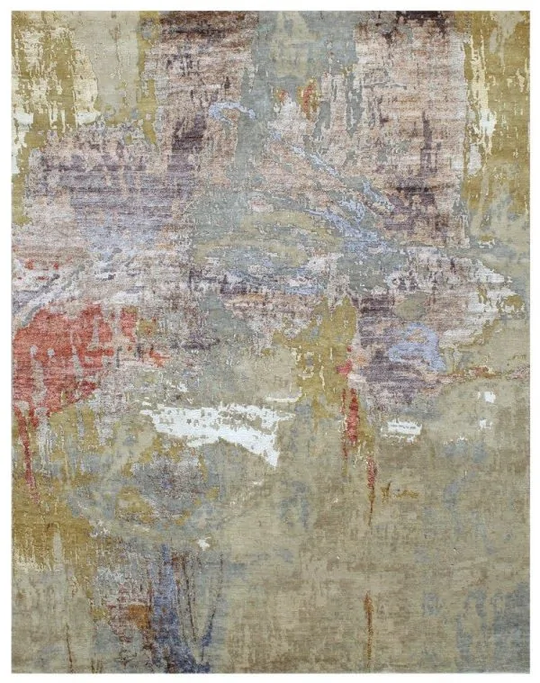 Abstract Water Colour Rug