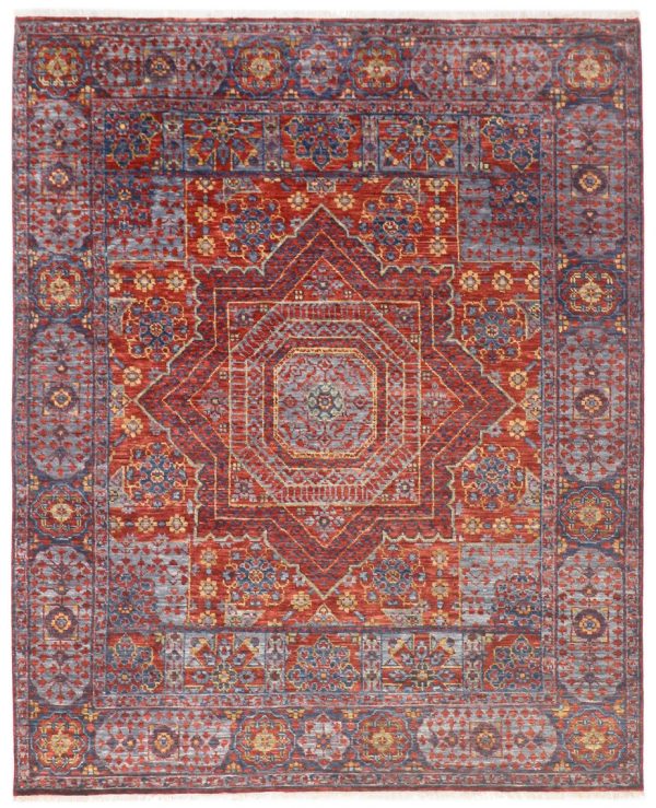 Mamluk Mosaic Pattern Rug Weg Dye India (302×247)cm(