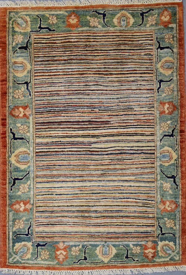 Stripe Gabbeh Rug German Die Wool (1.22×0.85)cm