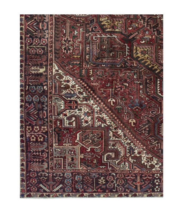 Heriz Tribal Double Hand Knotted Rug Lamb Wool Weg Dye Iran (339 x 263)cm