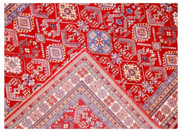 Super Fine shirvan Rug Cherry Red Double hand Knotted Weg Dye Afghan(345 x 271)cm