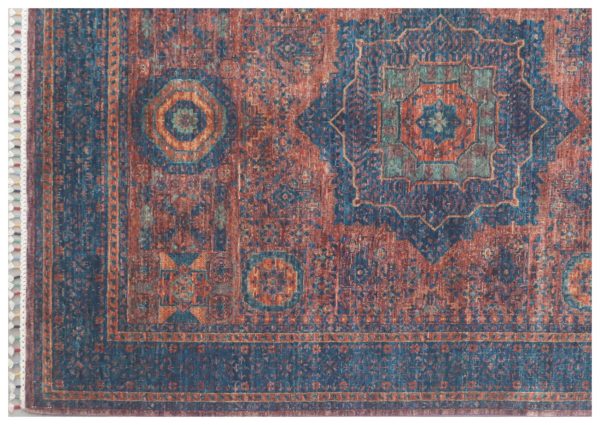 Super Fine Quality Mamluk Double Hand Knotted Fine lamb Wool Weg Dye Afghan(202 x 153)cm