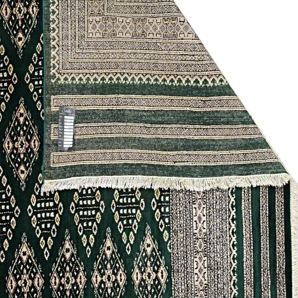 Dark Green Jaldar rug ,Hand Knotted,Weg Dye Pakistan(308 x 238)cm