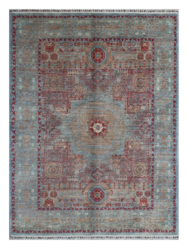 Red Specked Mamluk Rug 203 x 155