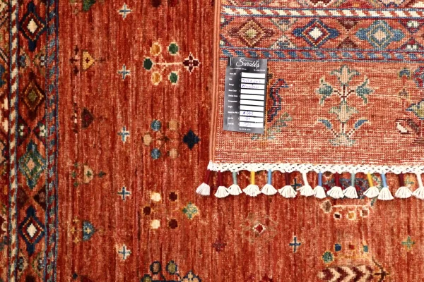 Amber Transitional Designer Rug ,Double Hand Knotted,Fine NZ Wool,Weg Dye Afghan (309 x 207)cm