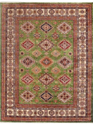 Green Super Kazak Rug