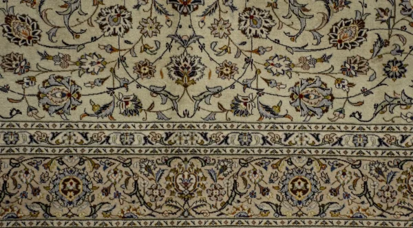 Light Pastel Pistachio Kashan Rug , double Hand Knotted, Soft Lamb Handspan Wool, Weg Dye,(Iran 400 x 300)cm