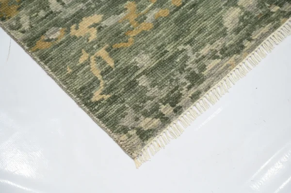 Green Contemporary Designer Rug ,Double Hand Knotted, NZ handspan Wool, German Dye,Agra (293 x 272)cm
