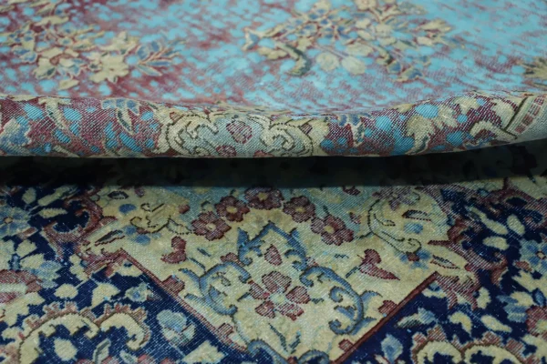 Vintage Red Blue Over-dyed 386 x 294