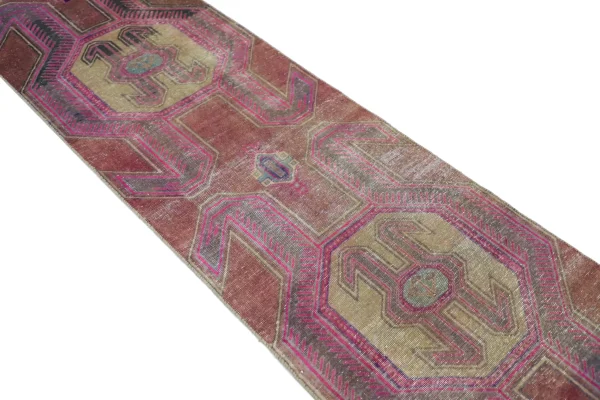 Vintage Pink Over-dyed Runner: 288 x 78