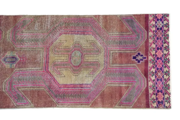 Vintage Pink Over-dyed Runner: 288 x 78